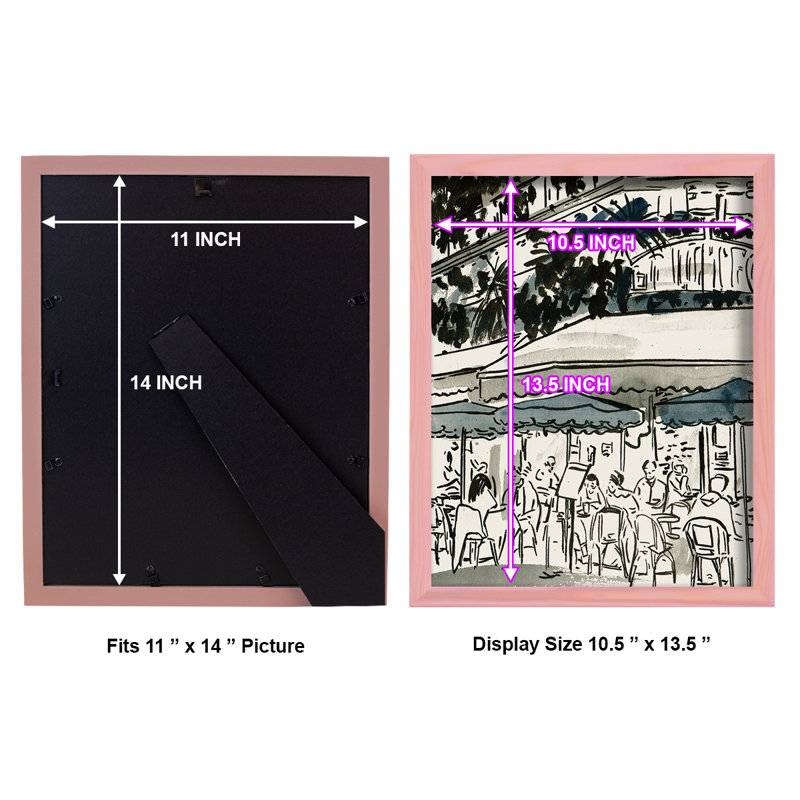 " Aucoin De Larue II ", Pink Framed Paper, 12" W x 15" H x 1'' D