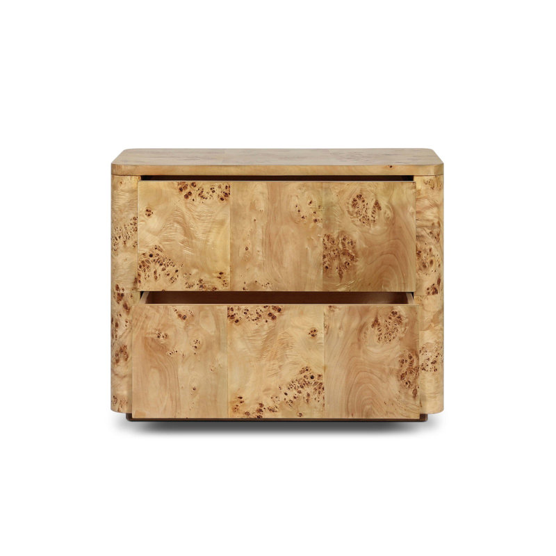 Mullins Nightstand-Natural Mappa Burl