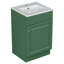  Meuble-lavabo de salle de bain avec lavabo, petite armoire avec tablette de porte et tablette réglable, vert-737864994