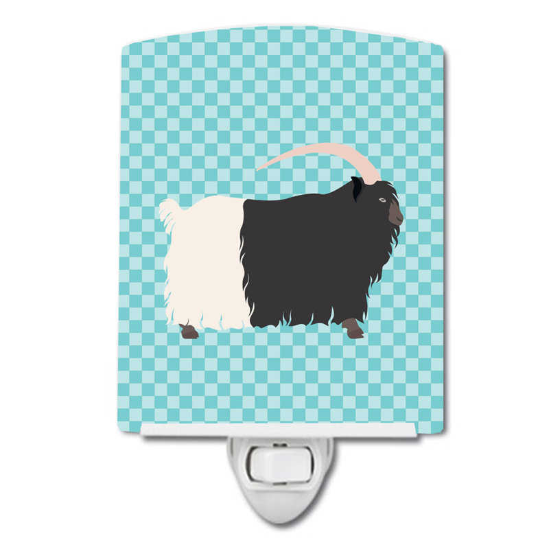 Welsh Necked Goat Check Ceramic Night Light