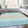 Premium Machine Washable Prisco Teal Rug