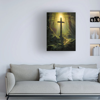 Wrapped Canvas Wall Art - Imagine It Images 'Mossy Crossy' Wall Art for Living Room, Bedroom, or Office Décor  - 35x47