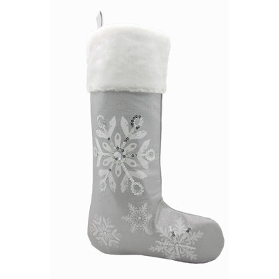 Chaussette de noël glistening snow