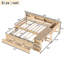 Lit de jour avec couchette, structure de lit de jour en bois avec tiroirs de rangement, tablettes latérales et bureau-67754619-67754615