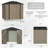 Outdoor 8 ft. W x 6 ft. D Metal Storage Shed-91460922