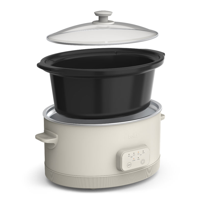 Bella 6.0 QT Programmable Slow Cooker, Oatmilk