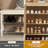 Modern Boho Rattan Shoe Cabinet – 2-Door Entryway Storage Organizer – 5-Tier Adjustable Shelves-1310674242