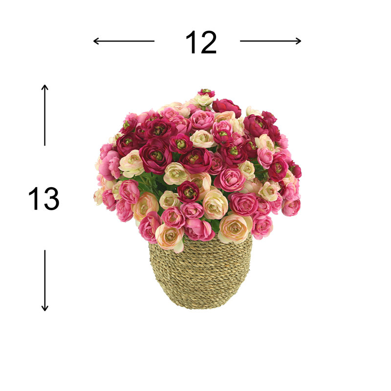 Arrangement floral de renoncule en pot