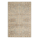 Rug & Kilim’S Khotan Samarkand Style Scatter Rug With Geometric Patterns