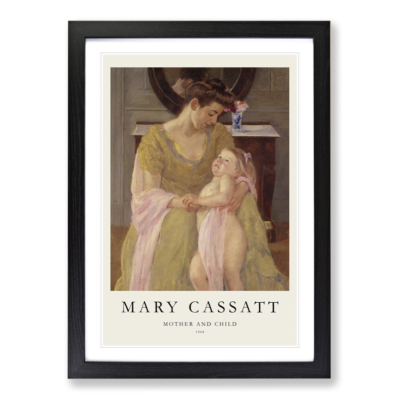 Mother and Child Vol.6 by Mary Cassatt - Picture Frame Painting, 36cm H x 27cm W x 2cm D