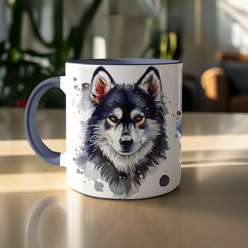 Ceramic Coffee Mug, 2, Navy