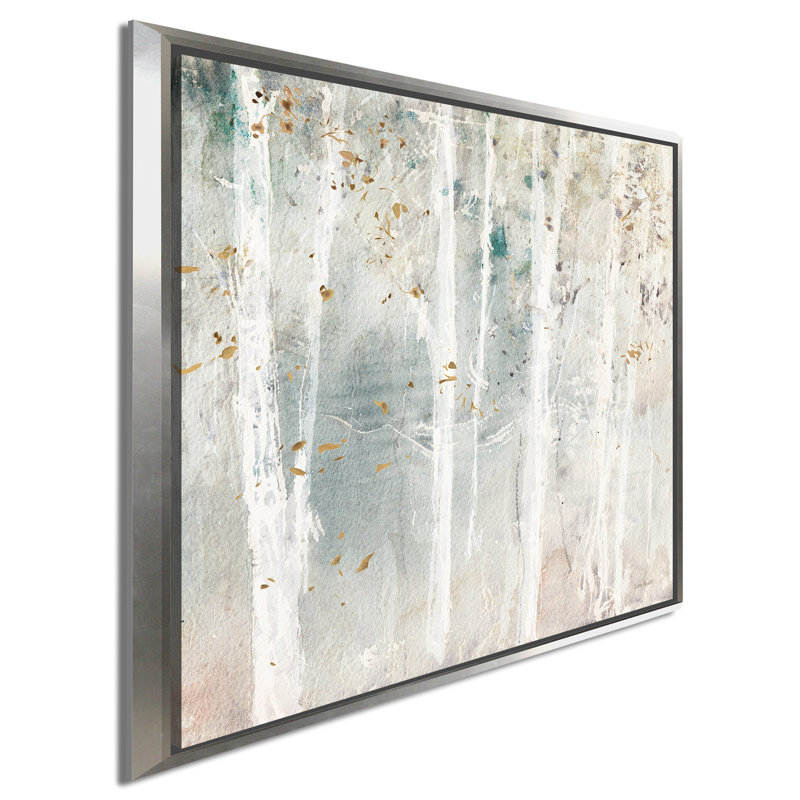 « a superficies à bois iii », reproduction de peinture à l’aquarelle, H 31,5 po x l 31,5 po x P 2 po, Cadre flottant argent