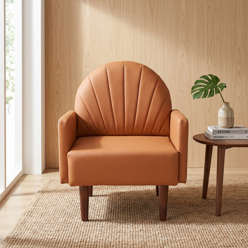 Fauteuil en forme de coquillage, Orange