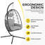 Space Saving Hammocks Hanging, Pe Rattan Metal Modern Patio Chair