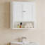 Armoire au-dessus de la toilette 25,6 po Velmora - Rangement réglable à 3 niveaux pour votre sauvetage vertical
