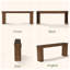 Console extra longue en bois massif 78,74 po