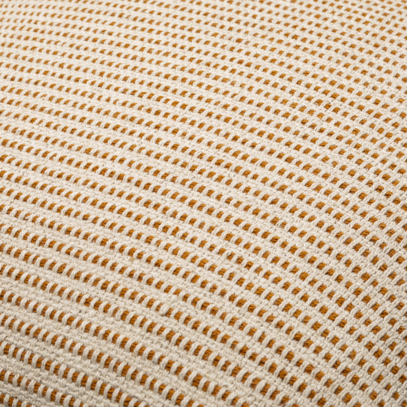 Coussin 100% coton Kava, rouille, 20 po x 20 po, Pas de bourre