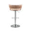 Andraya Swivel Upholstered Adjustable Height Counter Stool with Metal Frame-962366006