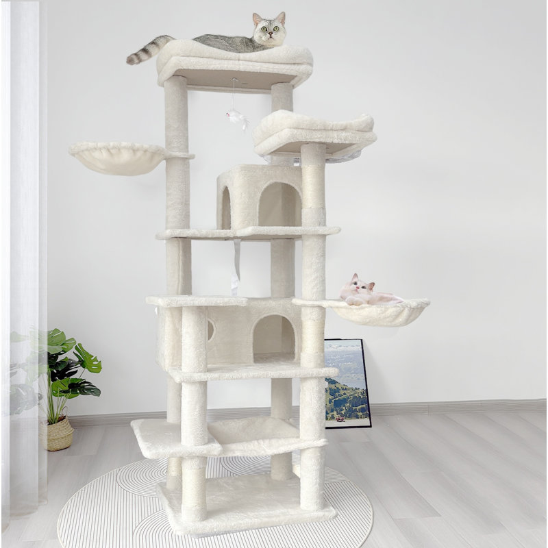 Arbre à chat 68 po, Beige