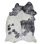 Designer Cowhide Abstract Area Rug in Silver