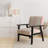 Multicolor Striped Pattern - Upholstered Patterned Accent Arm Chair
