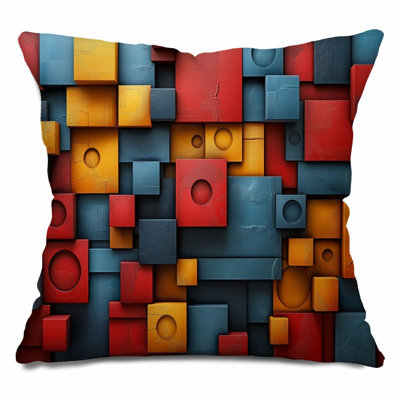 Coussin abstrait, sergé de coton Art
