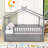 Wooden House Bed With Safety Guardrails And Twin Trundle-1324282052-1324282056