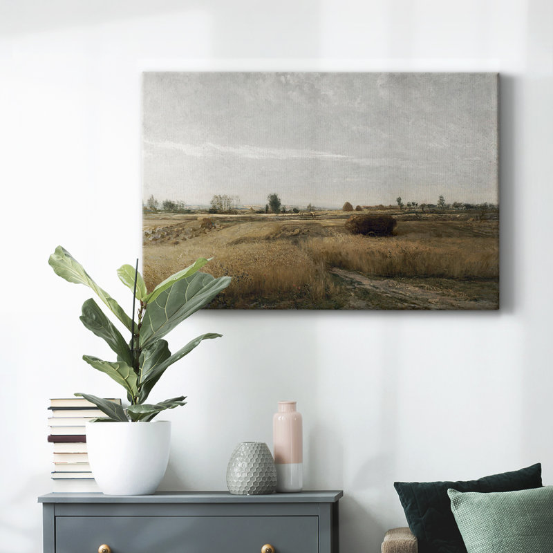 Paysage rétro - DCLxxxx, H 41 po x l 61 po x P 1,5 po, Toile tendue