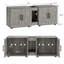 Meuble double 55 po pour 2 chats Stand Meuble télé Buck Boucles d'armoire et rainures de rangement, convient au salon-2018258110