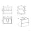 Meuble-lavabo mural 24 po avec lavabo, grand meuble-lavabo flottant mural pour salle de bain moderne, lavabo une pièce sans drain ni robinet, pré-assemblé-1202266737-1202266767