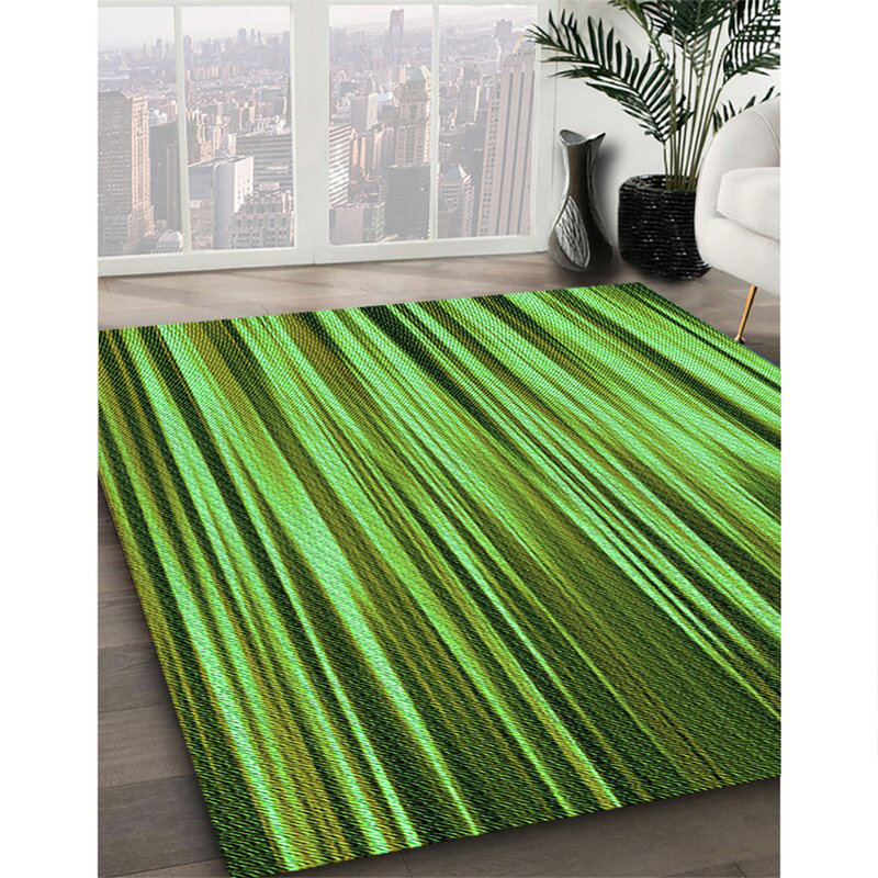 Tapis 100% motif lavable à la machine 2989 pat1578-GRN, Rectangle 2 pi x 3 pi