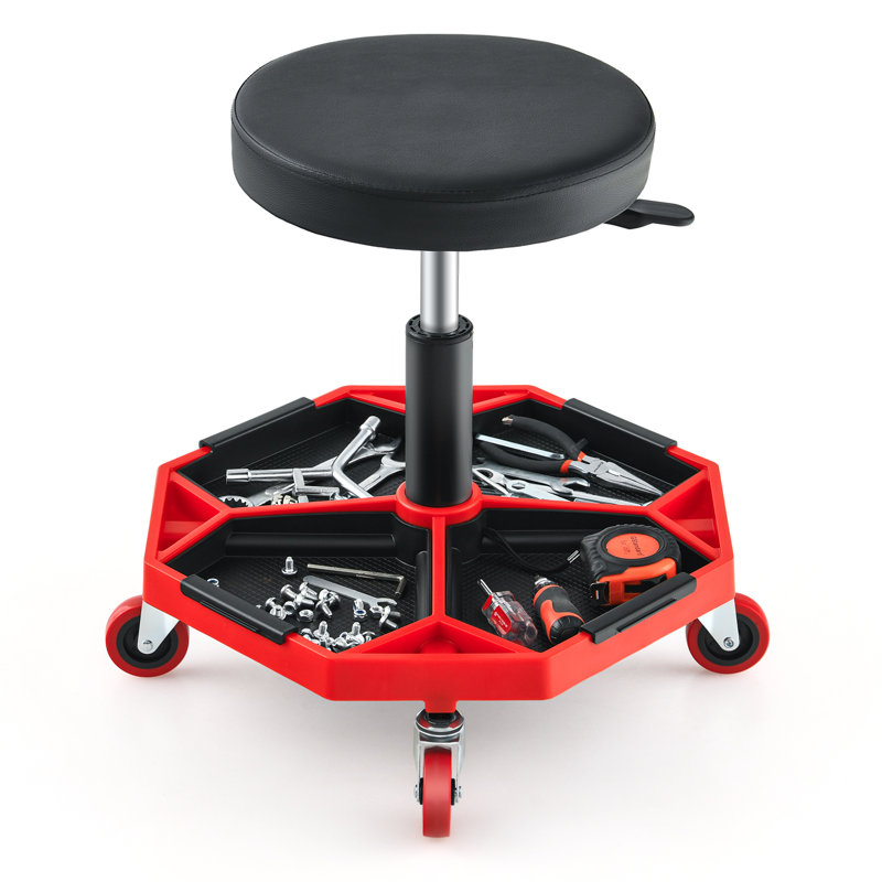 Adjustable Height Ergonomic Industrial Stool with Footrest