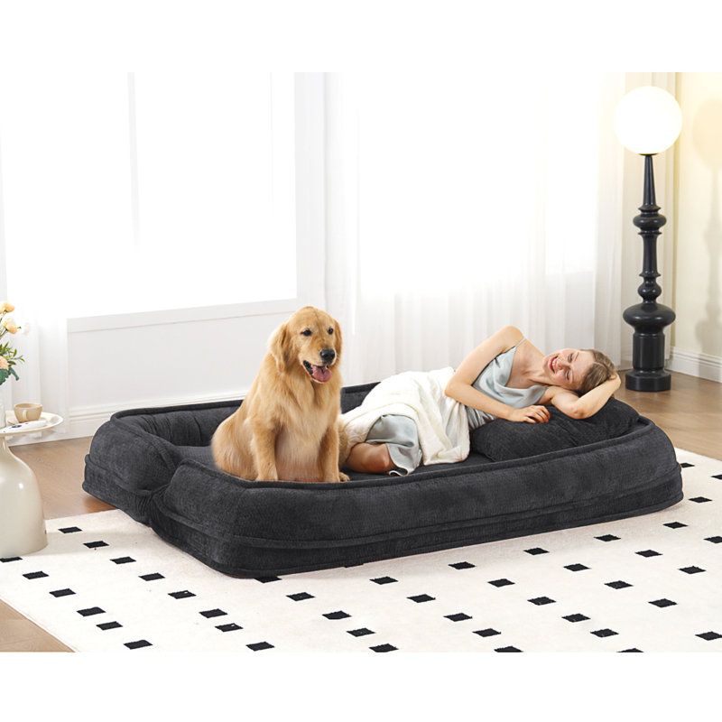 [Nouveauté] [Vidéo fournie] Lit double pour chien, Polyester noir