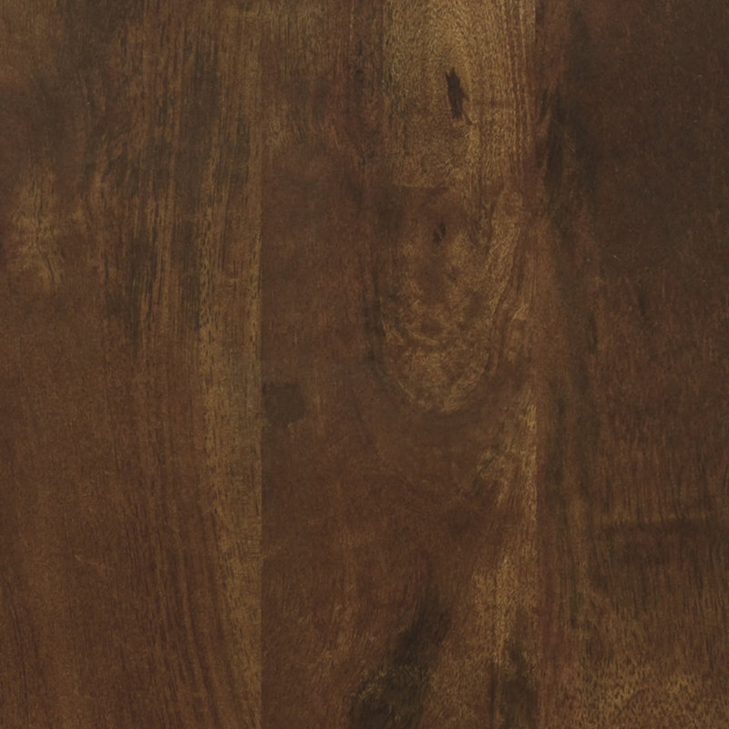 Table de bout rustique contemporaine en bois de manguier massif l 16 po Robbie avec fonction polyvalente, Noyer brun