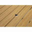 Table de salle à manger extérieure pliante pour 4 à 6 personnes, structure en acier avec trou de parasol pour patio, jardin, cour, terrasse, bord de piscine