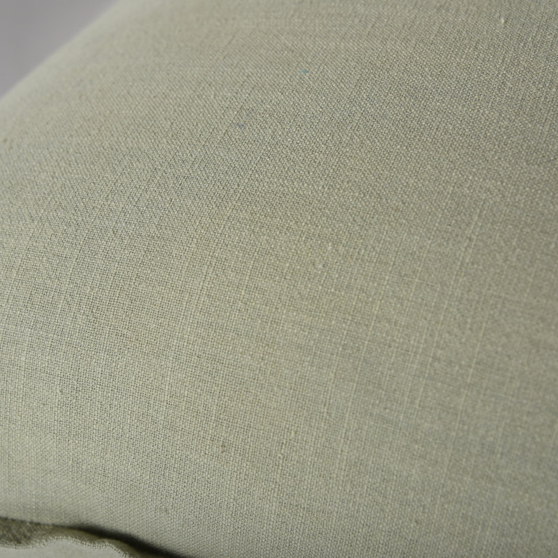 Coussin 100% coton, Vert clair, Rembourrage du duvet