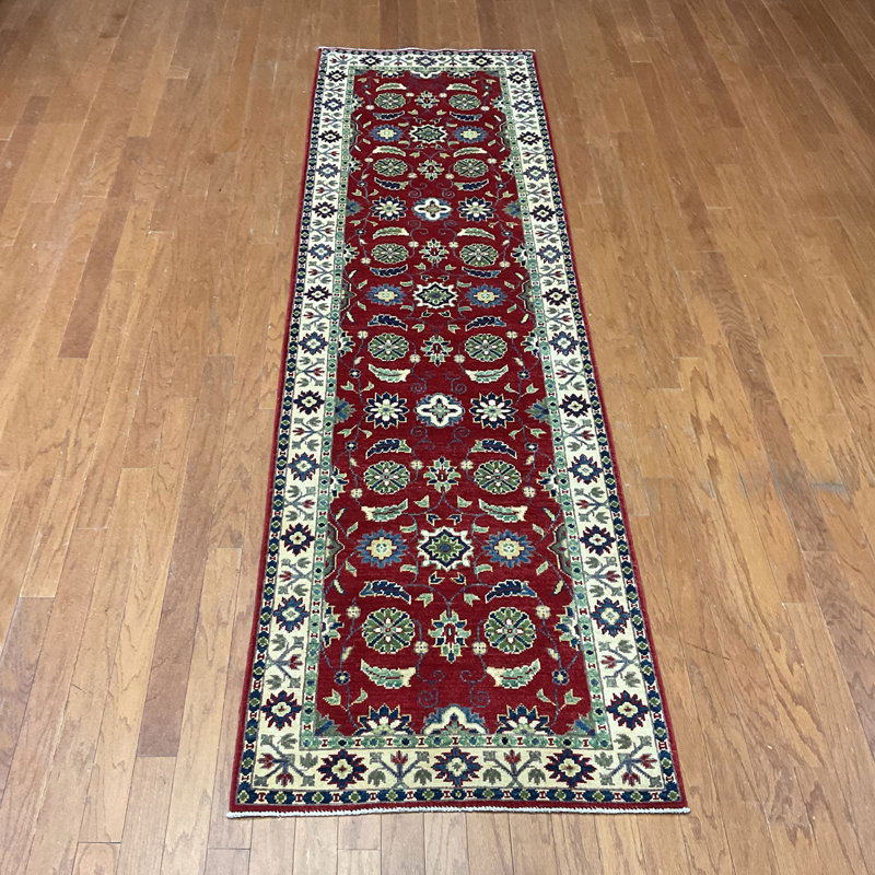  Handmade Kazak Wool Runner