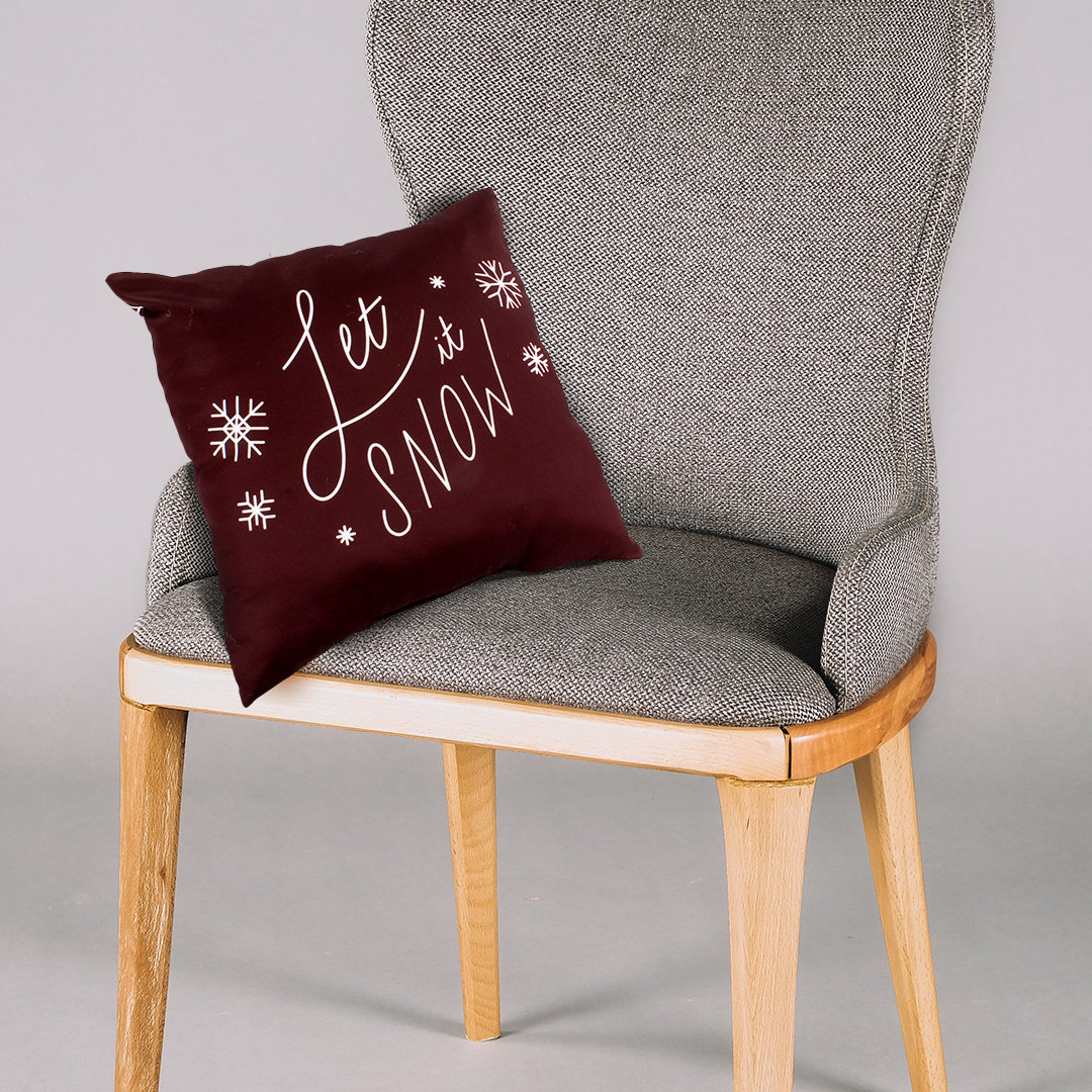  Let It Snow Square Pillow Cover & Insert College Covers