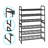 3 Tier Stackable Shoe Rack, Metal Wire Grid, Shoe Organizer Storage Shelf-859182945
