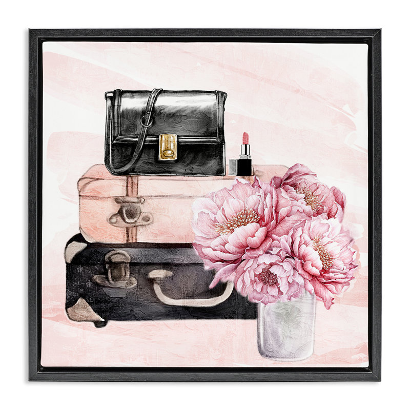 Cadre flottant Glam Time, par Kim Allen, H 18 po x l 18 po, Cadre flottant noir de jais