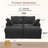 Boneless Oversized Corduroy Sectional Loveseat Sleeper Sofa, 4-Piece Modular Couch with Storage, 2 Ottomans & 2 Pillows for Living Room & Apartment, Easy Assembly Required-307478552