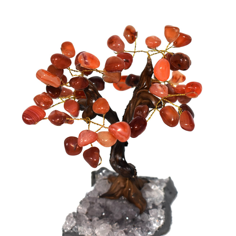 Bonsaï artificiel sur pied, H 7 po x l 5 po x P 5 po, Orange