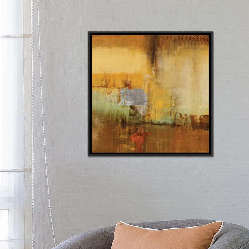 « echo ii », impression sur toile, H 18 po x l 18 po x P 1,5 po, Toile avec cadre flottant noir, Pas de tapis
