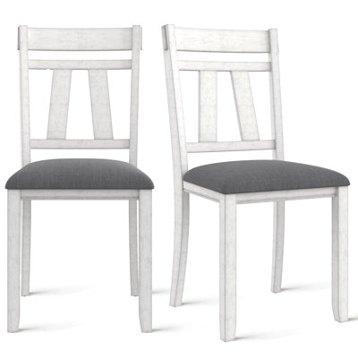 Solid Wood Dining Chairs Set Of , Wooden Dining Chair With Upholstered Seat, Kitchen Chairs With Solid Rubber Wood Legs For Dining Room, Kitchen