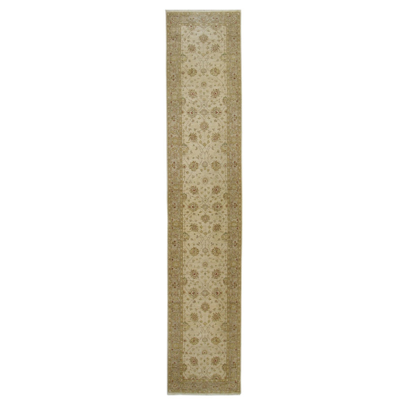 Davey Hand Knotted 4x20 Ivory Runner