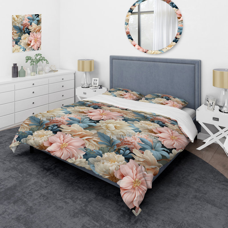 Ensemble de housse de couette Vintage Beige Minimalisme, Housse de couette pour très grand lit et 2 très