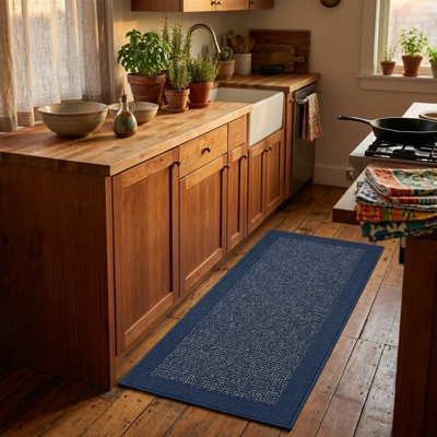Non-Slip Absorbent Stain-Resistant Kitchen Runner Rug, Machine Washable