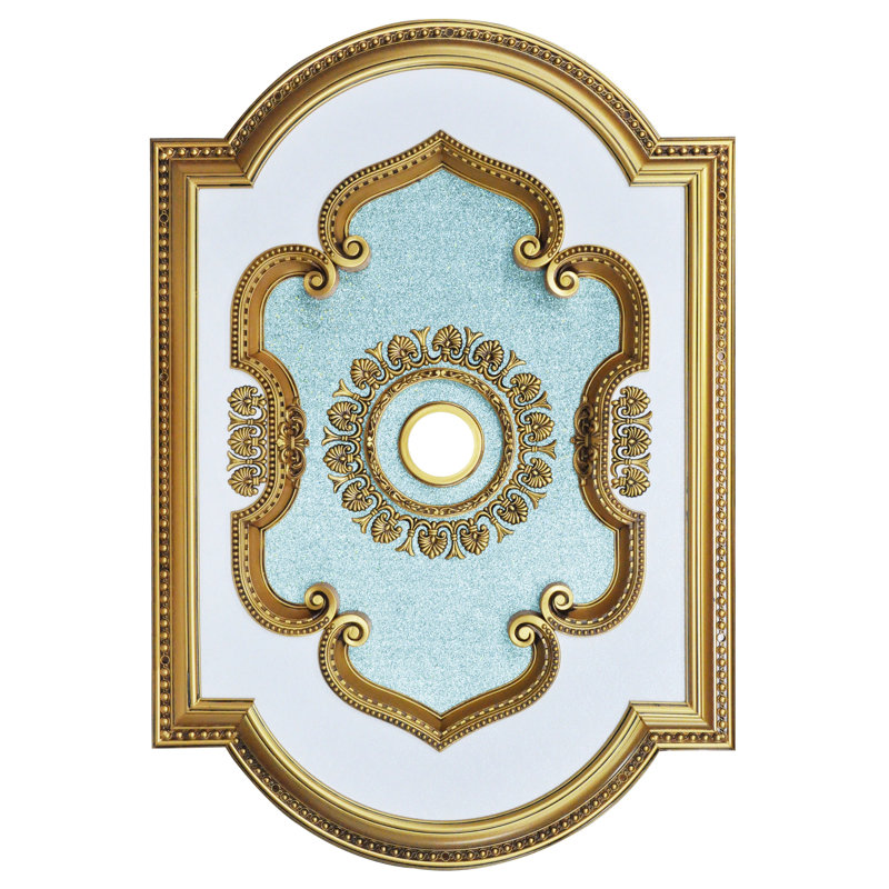 Rectangle médaillon de plafond doré, Or