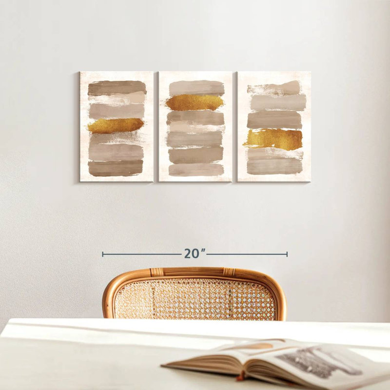 «Neutral Abstract», reproduction sur toile, H 26 po x l 12 po x P 1 po
