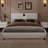 Modern RGB LED Bed Frame with Faux Leather and Bluetooth Speakers-116844502-116844504